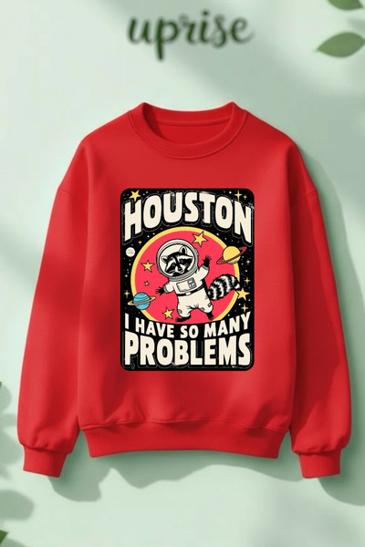 Vordevia هيوستن أنا أعاني من الكثير من المشاكل سويت شيرت كبير الحجم مطبوع علي...