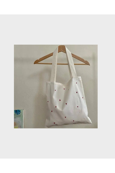 mononoke Heart Patterned Cloth Bag