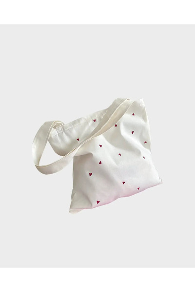 mononoke Heart Patterned Cloth Bag