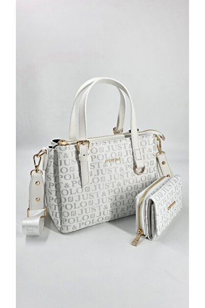Just Polo Set of 2 Women's 4-Compartment Shoulder and Handbag Wallet Combination