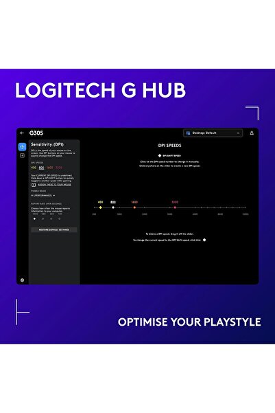 Logitech G Logitech G305 Lightspeed Wireless Gaming Mouse - HERO Sensor, 12,000 DPI, 6 Buttons, Black