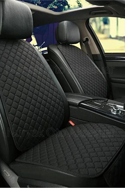 Nuryak Oto Aksesuar Renault Fluence ÖN Koltuk için 2 Lİ SIRTLIKLI Siyah Deri Koltuk Minderi