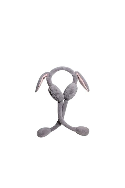 OEM Bandă de păr pufoasă cu urechi mobile, gri