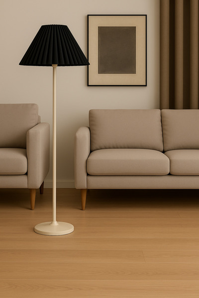 Vinner LMD-FR03 Conic Krem Metal Lambader - Siyah Kırma