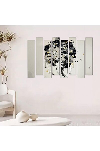 Generic Modern wall panel, drawing of a woman - 24062 - divided into eight pieces