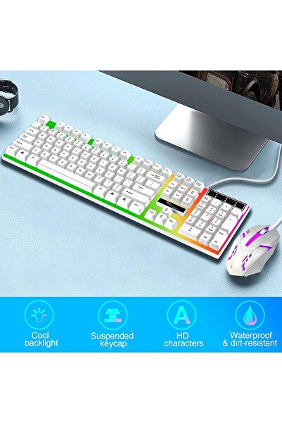 SKY TOUCH SKY-TOUCH G21 Computer Gaming Keyboard and Mouse Combo, White