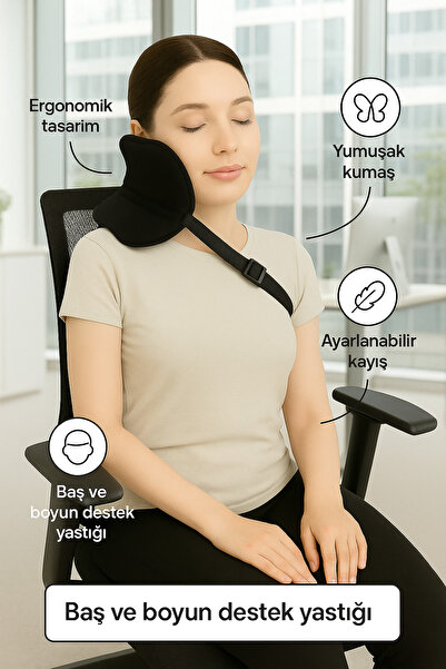 SEVENHILLSTURKEY Rahat ve Ergonomik Boyun Yastığı Dinlenme İçin Konforlu Tasa...