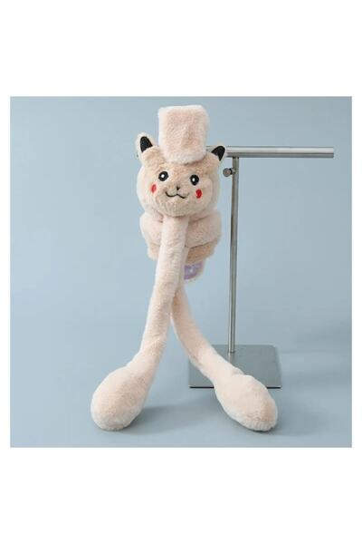 OEM - Pikachu Fluffy Moving Ears Headband, Light Brown