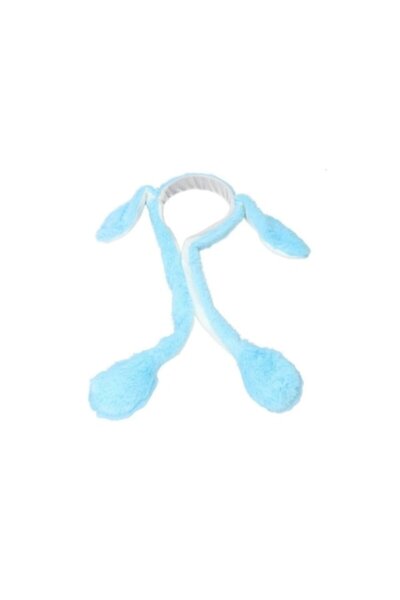 OEM Bunny headband, with fluffy moving ears, LED, blue/white