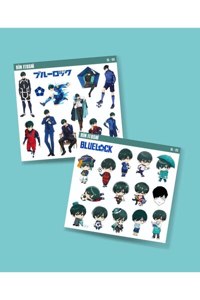 MiniThingsArt BlueLock-Rin İtoshi-parlak kağıt -2 Li sticker set-telefon süsl...