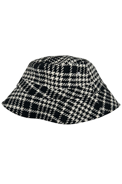 Sofist İstanbul قبعة دلو سميكة ذات ملمس ناعم للجنسين باللونين الأسود والأبيض،...