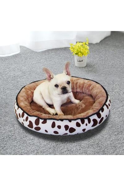 Margoun Round Pet Dog Bed Warming & Breathable Super Soft Poppy House Bed Kennel Cat Sleep Bed Mat B