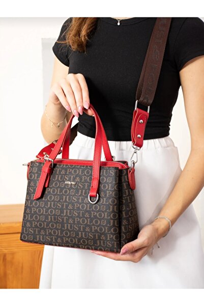 Just Polo Set of 2 Women's 4-Compartment Shoulder and Handbag Wallet Combination