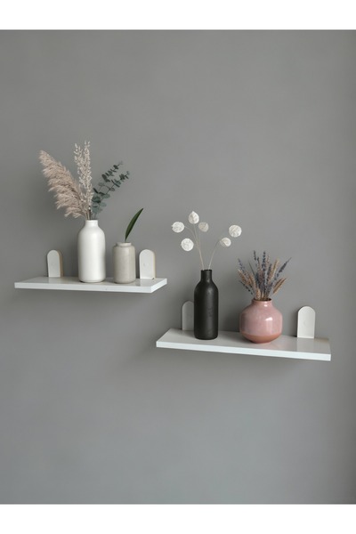 alfafe home Şık ve modern dekoratif 2li duvar rafı