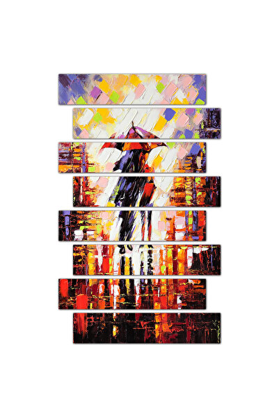 Generic Wall Panel - Walking in the Rain - 912 - Divided into eight pieces