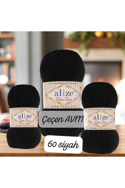 ÇEÇEN HOME (3 قطع) 60 خيط حياكة يدوية من بيبي بيست - سترة - قبعة - هوبي 240 م...