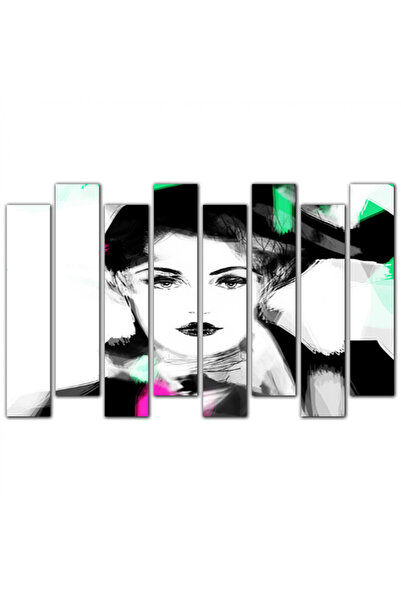 Generic Wall panel - Woman's face - 1532 - divided into eight pieces