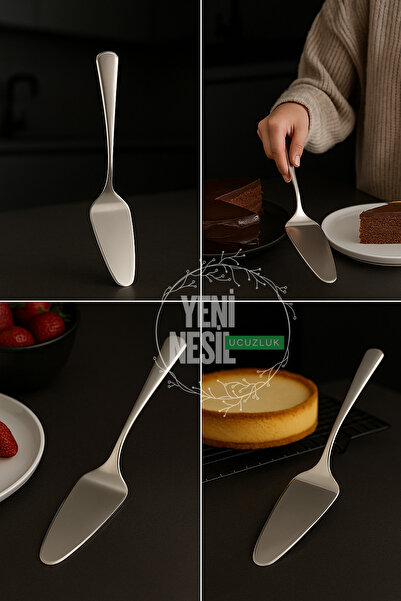 YENİ NESİL UCUZLUK 30 cm Paslanmaz Çelik Servis Spatulası Lüks Pasta ve Tatlı...