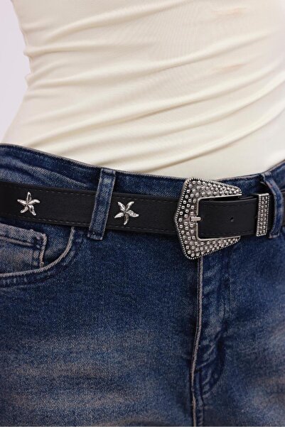 Mynoa Yıldız Cakmalı Kadın Kemeri,Pantalon Kemeri,Ceket Kemeri