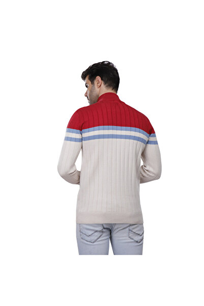 COUP Men Casual Sweater With Long Sleeves - Red