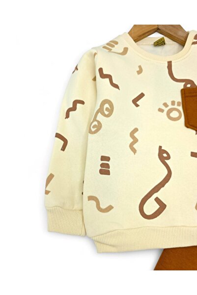 voyyo kids baby Baby Boy 6-9-12-18-24 Months Winter 3 Thread Embroidered Printed Top and Bottom Stylish Tracksuit Set R2275