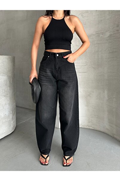 SHİROSA tokalı baggy denim pantolon