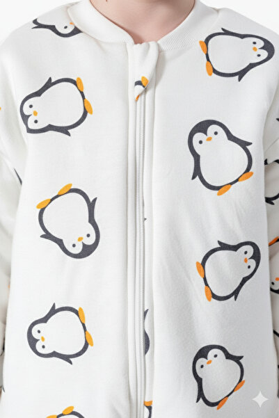 UmBaby Penguin Pattern Sleeping Bag 2.0 Tog Winter Thick Cotton Combed Fabric 4/6 Years Old
