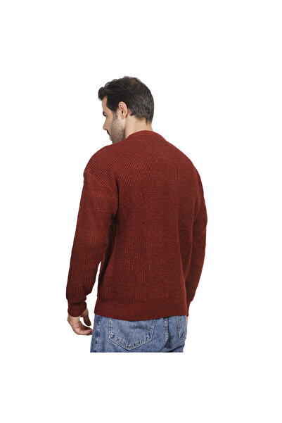 COUP Men Casual Sweater With Long Sleeves - Burgundy