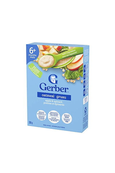 GERBER Cereals- YENİ SERİ- Probiotic- Elma ve Ispanaklı Kaşık Maması 208 Gr- ...