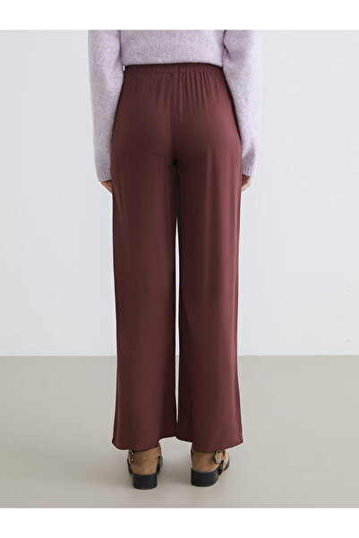 LC Waikiki Sparkling Selections from Shining Store | Wide Leg Women's Trousers with Elastic Waistband