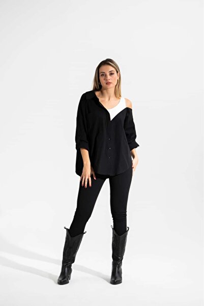 roibyardaözmen Düşük Omuz,Atlet Detaylı Tasarım Gömlek