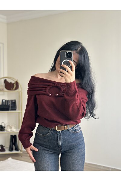 YELZEY BUTİK Pulover cu guler Madonna