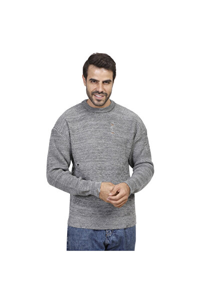 COUP سترة رجالية كاجوال بأكمام طويلة - رمادي