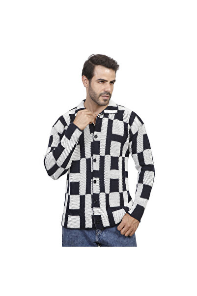 COUP Men Casual Sweater With Long Sleeves - Navy