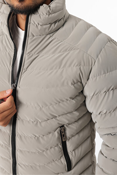 Rodrigo Men's Cold and Windproof Judge Collar Zippered Puffer Jacket