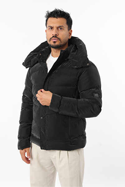 Rodrigo Palton de iarnă pentru bărbați, umflat, cu umplutură din fibre, cu gl...