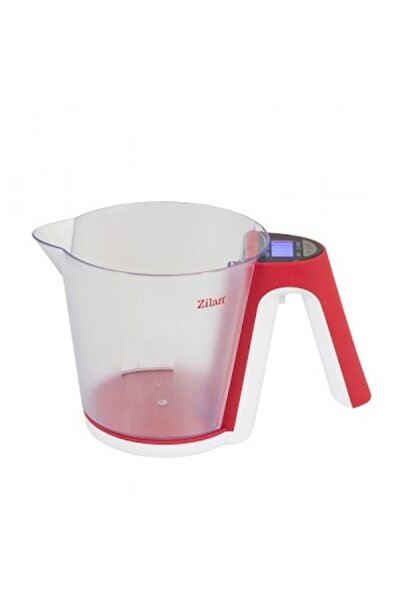 Floria Digital kitchen scale Zilan ZLN 7788, Red with cup, capacity 2 kg