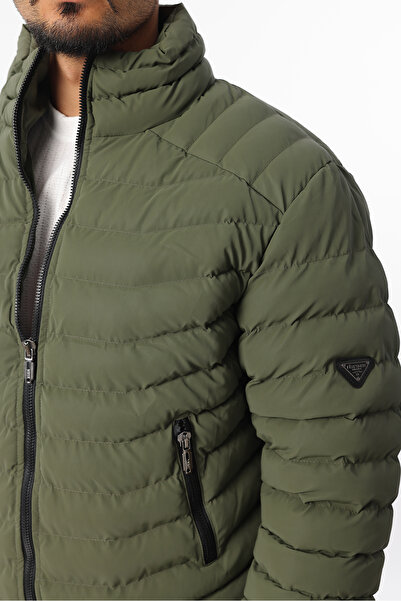 Rodrigo Men's Cold and Windproof Judge Collar Zippered Puffer Jacket