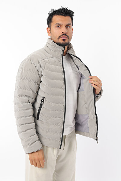 Rodrigo Men's Cold and Windproof Judge Collar Zippered Puffer Jacket