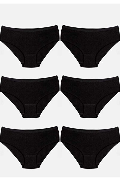 NARIYA Kadın Külot Büyük Beden Geniş Battal Rahat 6'lı Ekonomik % 100 Pamuk Yüksek Bel Kadın Bato Külot