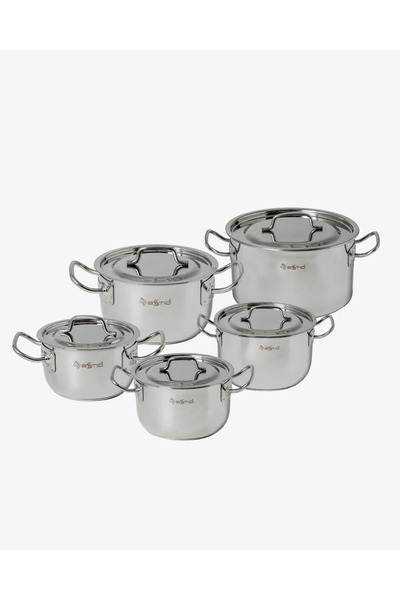 Zebra THAILAND Stainless steel Estio pro III 10pcs cookware set,3 Layers capsule base,Size16,18,20,24,26CM
