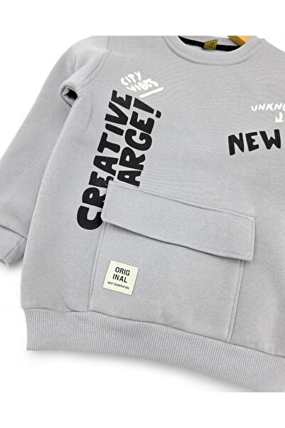 Egelite Boy's Winter 3-Thread Fleece Tracksuit with Pocket Detail, Ages 2-10