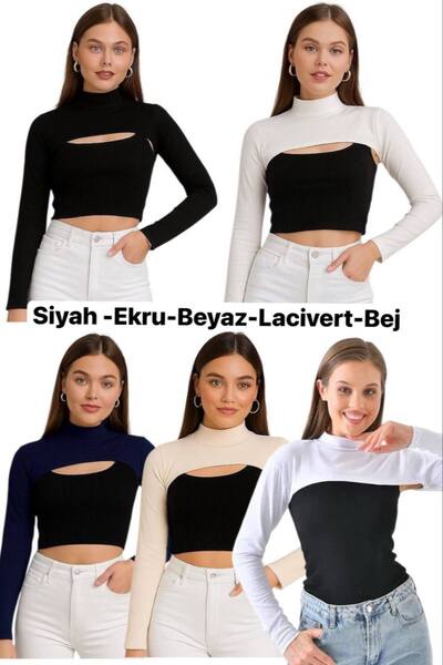 ALDAİR 5 Pcs Neck Collar Sleeves Beige