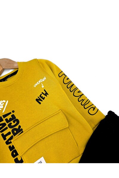 Egelite Boy's Winter 3-Thread Fleece Tracksuit with Pocket Detail, Ages 2-10