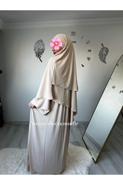 Yüsra Collection Χιτζάμπ Asel Κοστούμι Σουφλέ Πέπλο 3 τεμαχίων