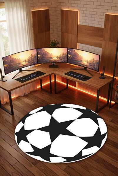 Reyhani UEFA Desenli Kaymaz Taban Makinede Yıkanabilir Gaming Oyuncu Gamer Ge...