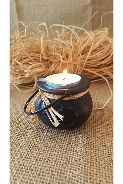 irecay Mini Kazan Şeklinde Mumluk – Cadı Kazanı Konsept Dekor Mum | Spirit Ritual Candle