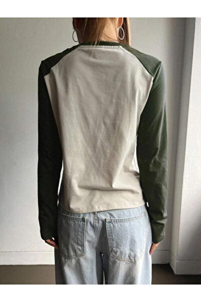 npLStore Γυναικείο μπλουζάκι με μακρυμάνικο μανίκι Reglan