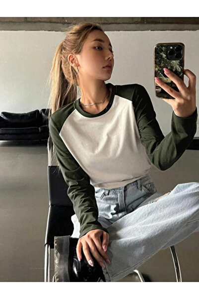 npLStore Γυναικείο μπλουζάκι με μακρυμάνικο μανίκι Reglan