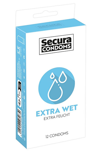 Other Secura Extra Wet - Silicone-Based Wet Coating Condoms 12pcs Box